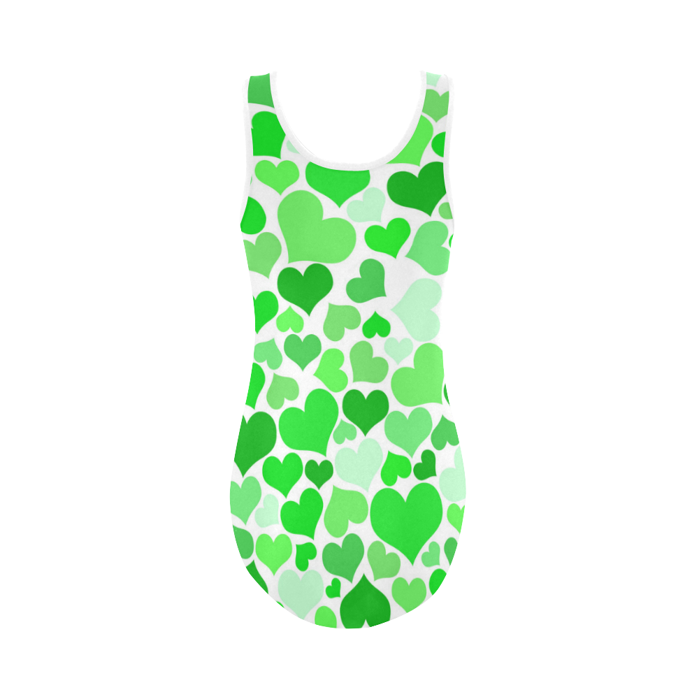 Heart 2014-0912 Vest One Piece Swimsuit (Model S04)