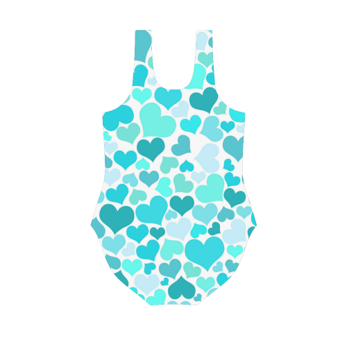 Heart 2014-0918 Vest One Piece Swimsuit (Model S04)