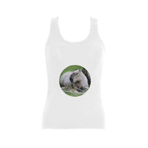 capybara Women's Shoulder-Free Tank Top (Model T35)
