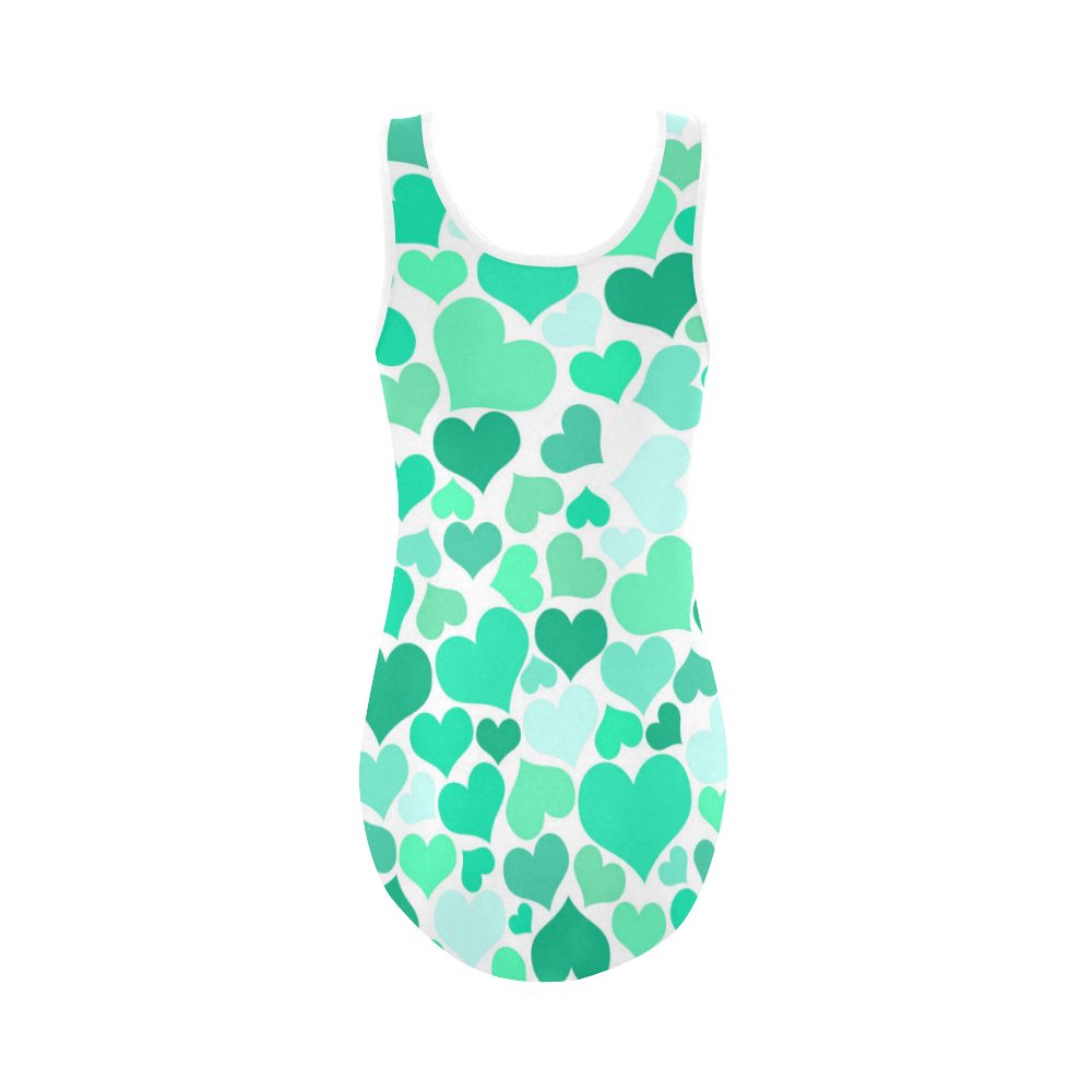 Heart 2014-0916 Vest One Piece Swimsuit (Model S04)