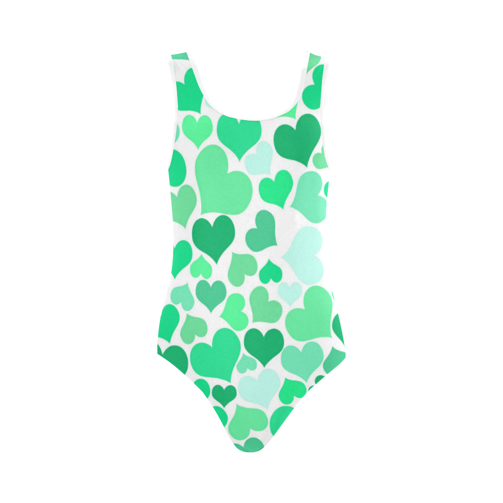 Heart 2014-0915 Vest One Piece Swimsuit (Model S04)