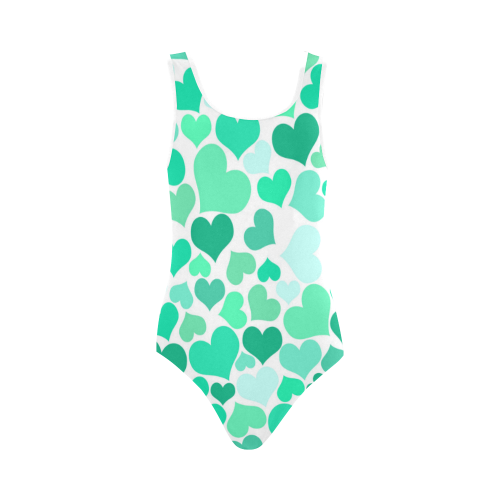 Heart 2014-0916 Vest One Piece Swimsuit (Model S04)