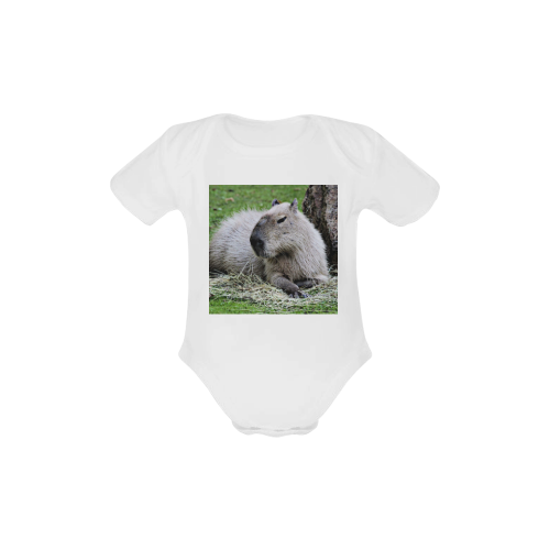 capybara Baby Powder Organic Short Sleeve One Piece (Model T28)