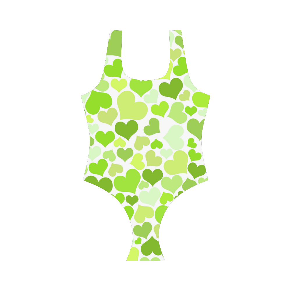 Heart 2014-0908 Vest One Piece Swimsuit (Model S04)