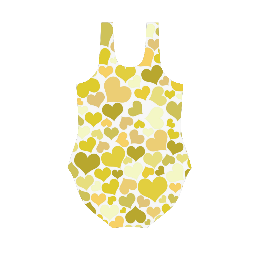 Heart 2014-0905 Vest One Piece Swimsuit (Model S04)