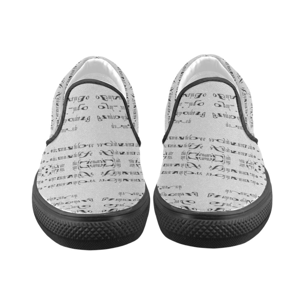 MothersHeart Sisters Women's Unusual Slip-on Canvas Shoes (Model 019)