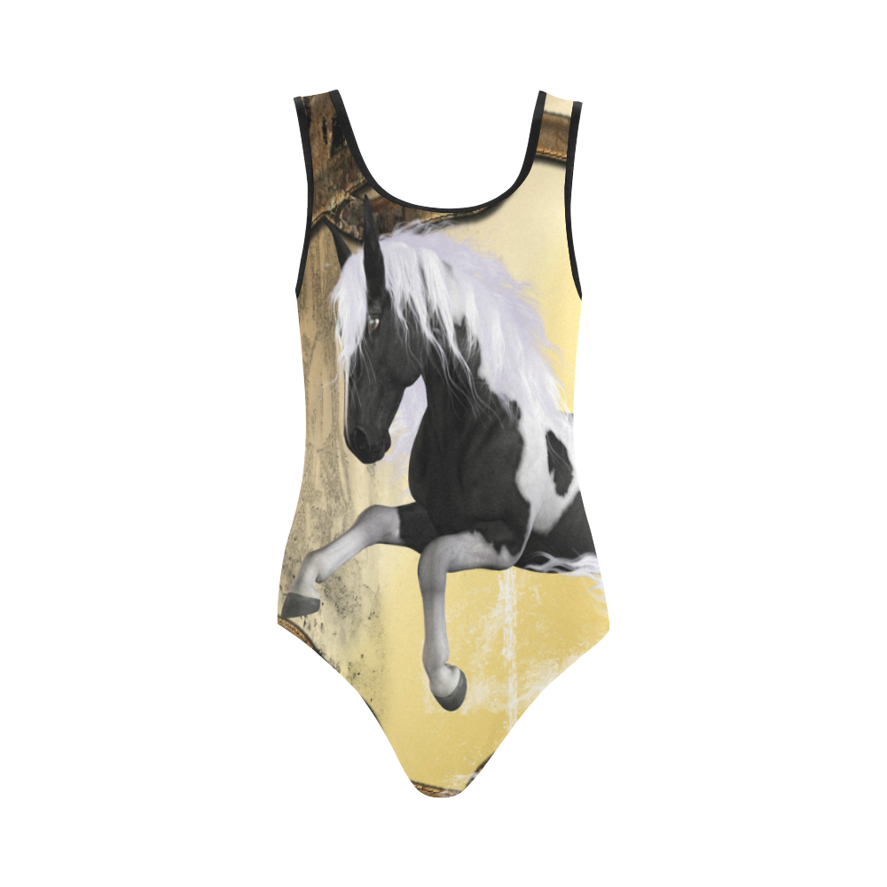 Wonderful horse Vest One Piece Swimsuit (Model S04)