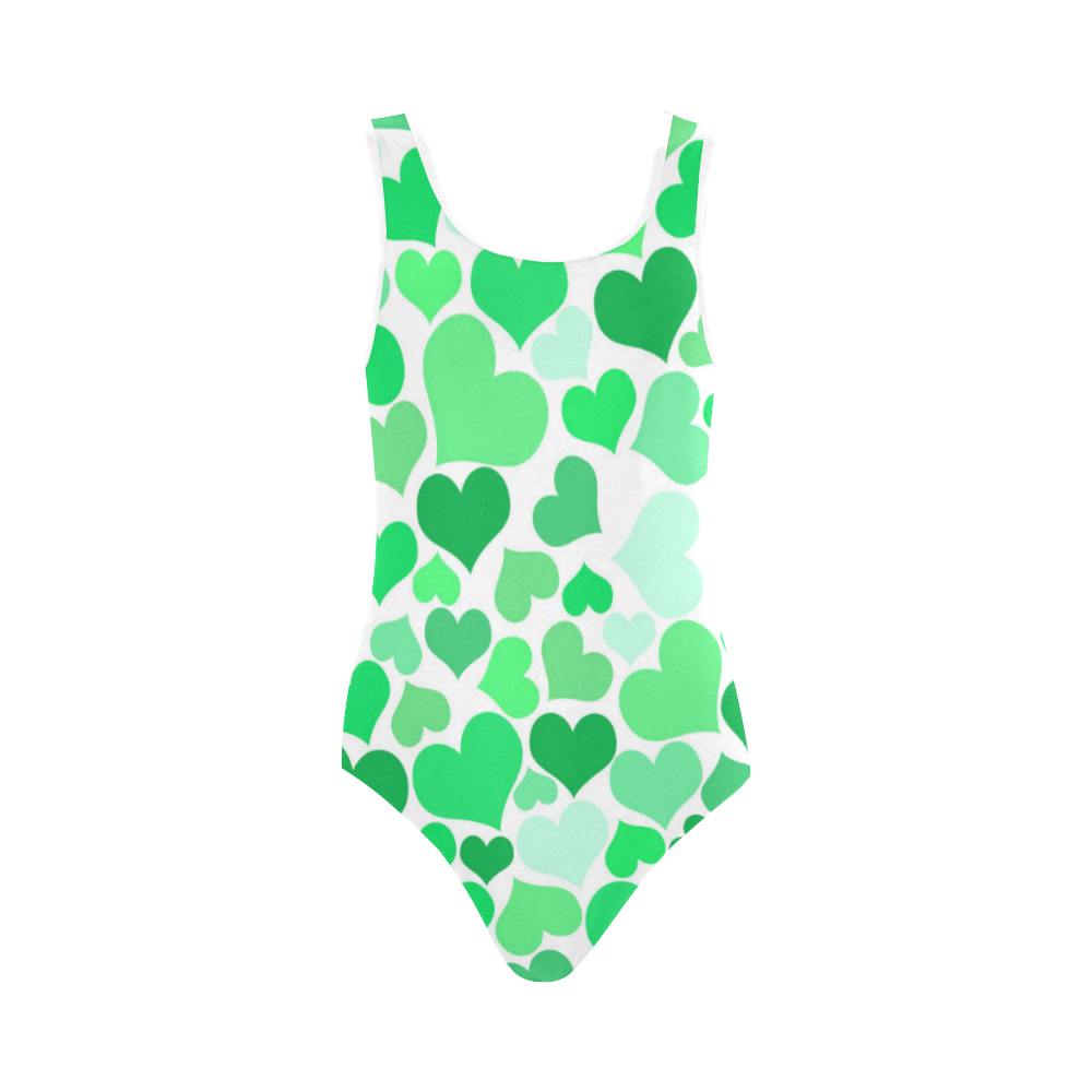Heart 2014-0914 Vest One Piece Swimsuit (Model S04)