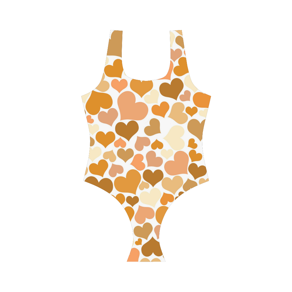 Heart 2014-0903 Vest One Piece Swimsuit (Model S04)