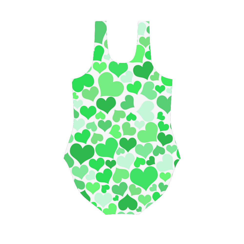 Heart 2014-0913 Vest One Piece Swimsuit (Model S04)