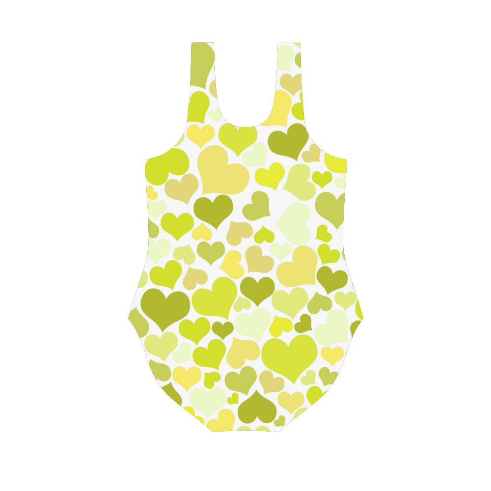 Heart 2014-0906 Vest One Piece Swimsuit (Model S04)