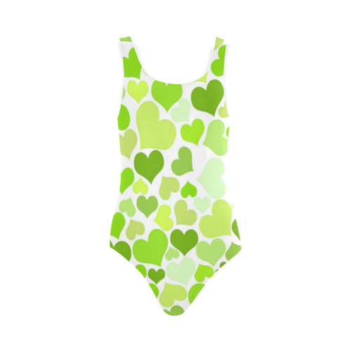 Heart 2014-0908 Vest One Piece Swimsuit (Model S04)