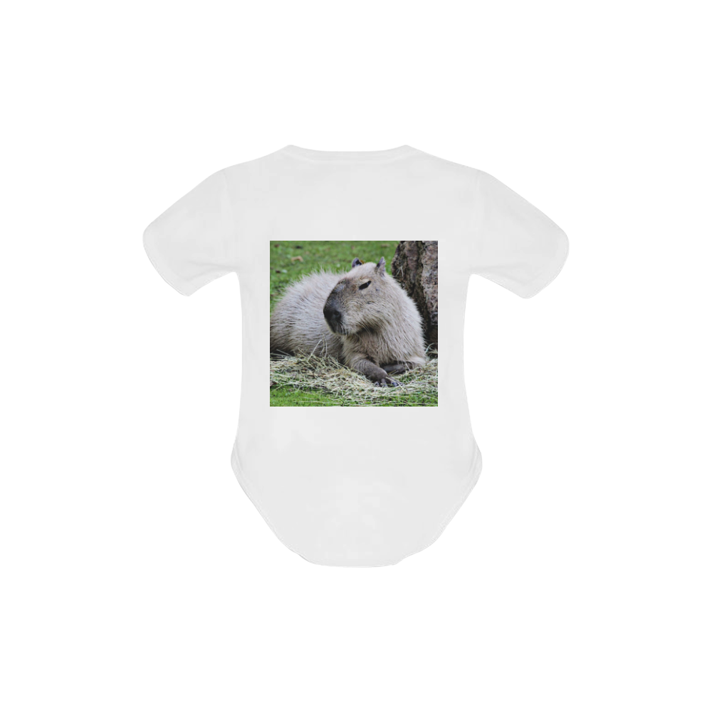 capybara Baby Powder Organic Short Sleeve One Piece (Model T28)