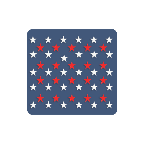 Navy Red White Stars Women's Clutch Wallet (Model 1637)