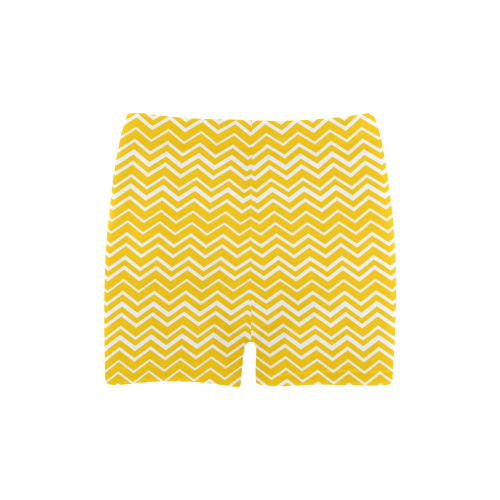 Yellow Zigzag Pattern VAS2 Briseis Skinny Shorts (Model L04)