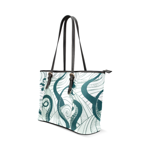 Octopus Leather Tote Bag/Small (Model 1640)