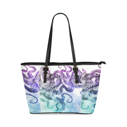 Octopus Leather Tote Bag/Small (Model 1640)