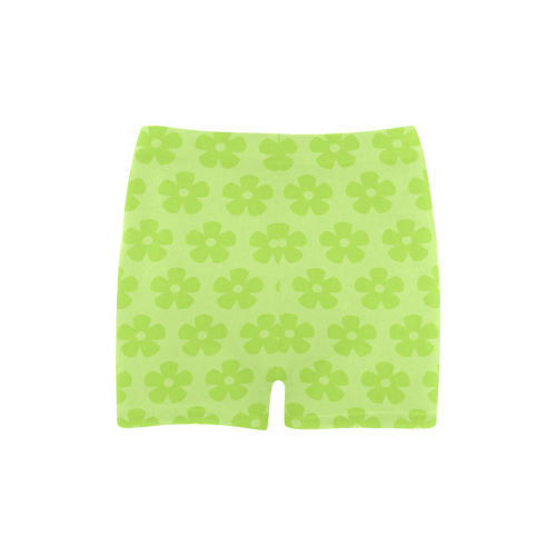 Green Flower Pattern VAS2 Briseis Skinny Shorts (Model L04)