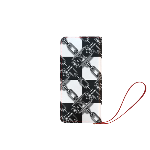 Checkered Chains Women's Clutch Wallet (Model 1637)