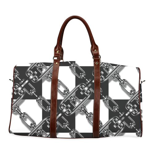 Checkered Chains Waterproof Travel Bag/Small (Model 1639)