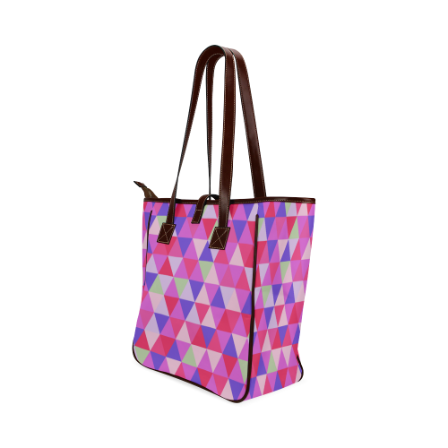 Geometric Pink Triangle Pattern Classic Tote Bag (Model 1644)