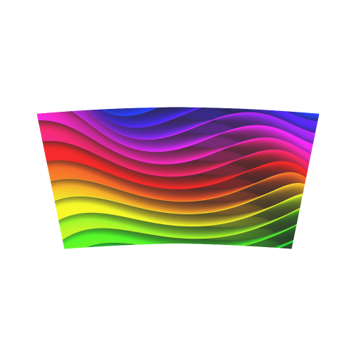 Rainbow Wavy Lines Bandeau Top