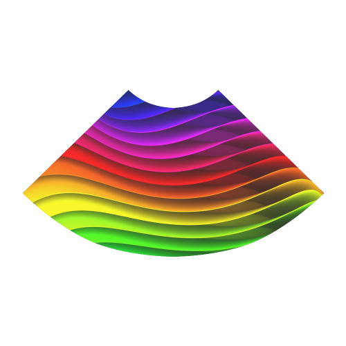 Rainbow Wavy Lines Atalanta Sundress (Model D04)