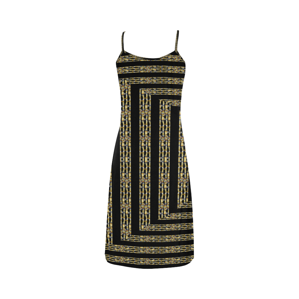 Pharaoh Inspired Stripes Alcestis Slip Dress (Model D05)