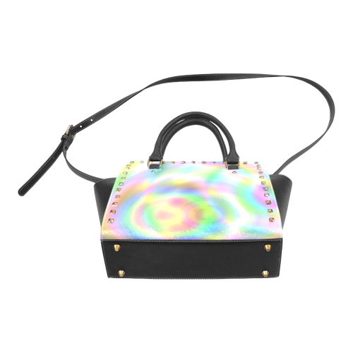 Circular Rainbow Rivet Shoulder Handbag (Model 1645)