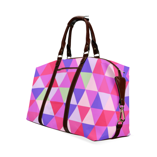 Geometric Pink Triangle Pattern Classic Travel Bag (Model 1643)