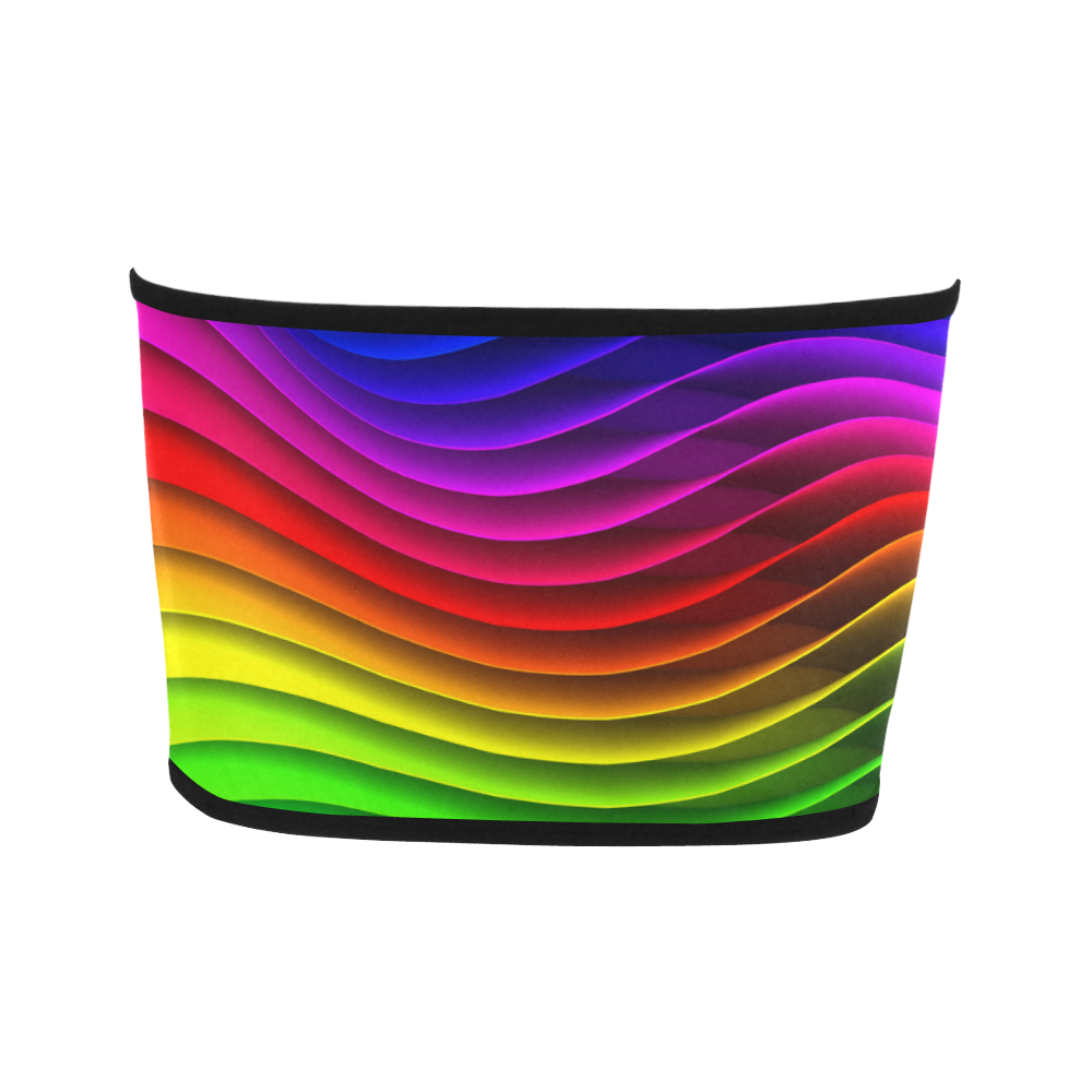 Rainbow Wavy Lines Bandeau Top