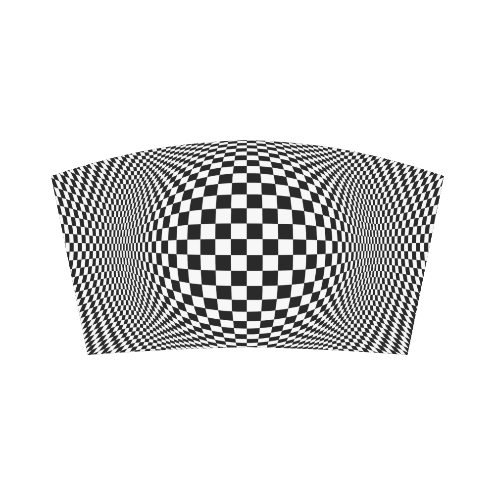 Optical Illusion Checkers Bandeau Top
