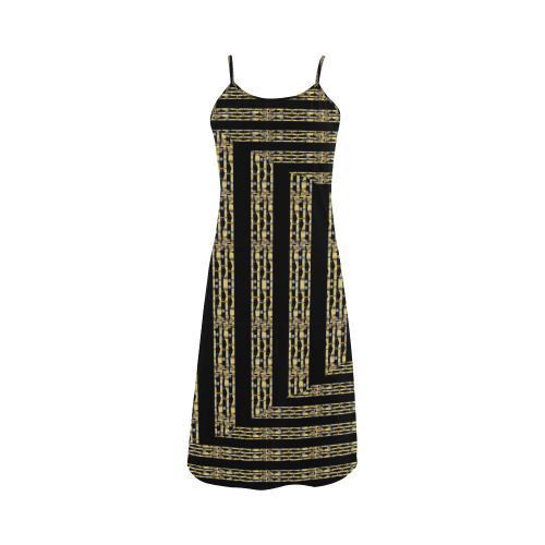 Pharaoh Inspired Stripes Alcestis Slip Dress (Model D05)