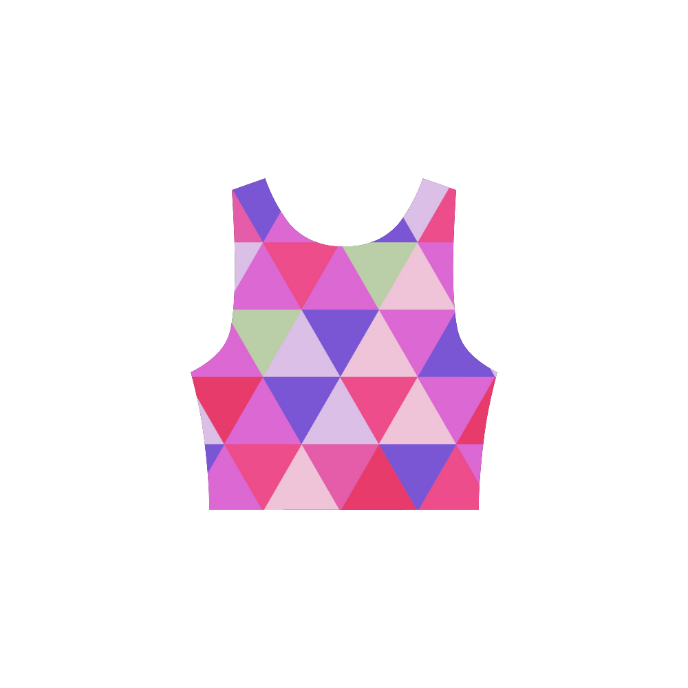 Geometric Pink Triangle Pattern Atalanta Sundress (Model D04)