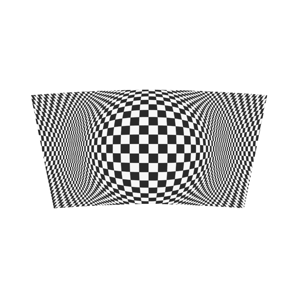 Optical Illusion Checkers Bandeau Top