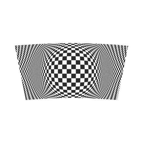 Optical Illusion Checkers Bandeau Top