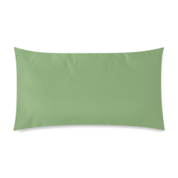Green Tea Color Accent Rectangle Pillow Case 20"x36"(Twin Sides)