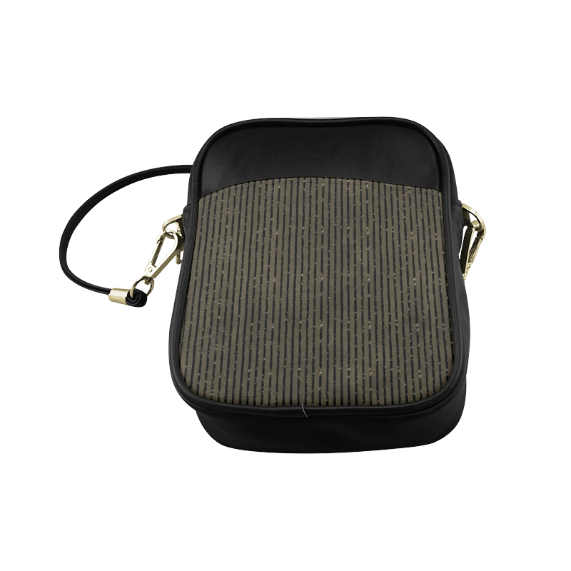 Sepia Glitter Stripe Sling Bag (Model 1627)
