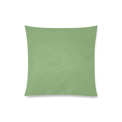 Green Tea Color Accent Custom Zippered Pillow Case 20"x20"(Twin Sides)