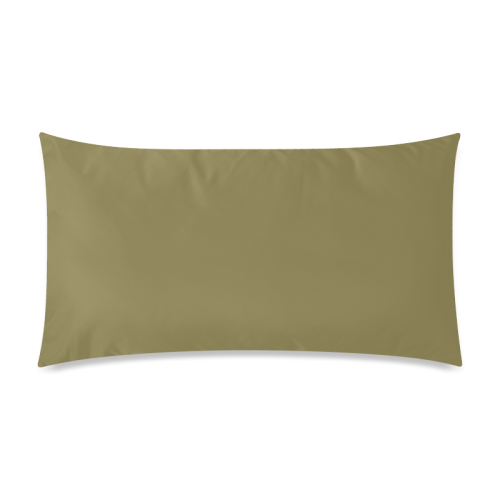 Green Moss Color Accent Rectangle Pillow Case 20"x36"(Twin Sides)