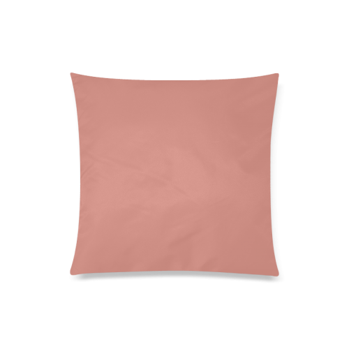 Terra Cotta Color Accent Custom Zippered Pillow Case 20"x20"(Twin Sides)