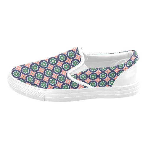 Iberian Mosaic Women's Unusual Slip-on Canvas Shoes (Model 019)