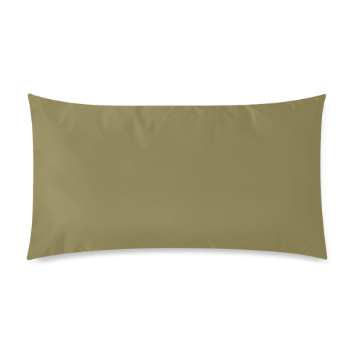Green Moss Color Accent Rectangle Pillow Case 20"x36"(Twin Sides)