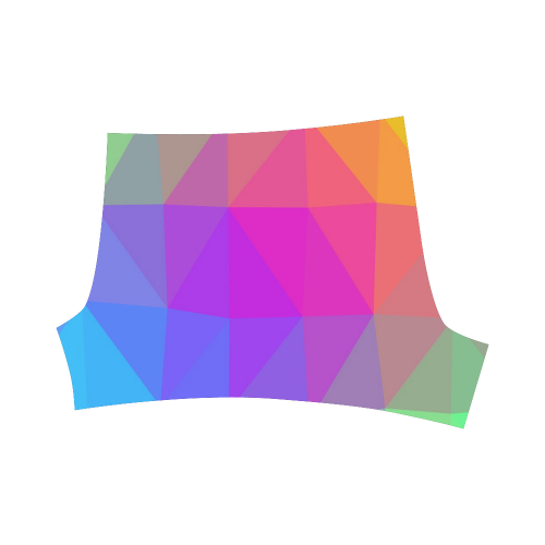 Triangle Rainbow Abstract Briseis Skinny Shorts (Model L04)