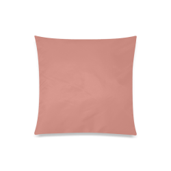 Terra Cotta Color Accent Custom Zippered Pillow Case 20"x20"(Twin Sides)