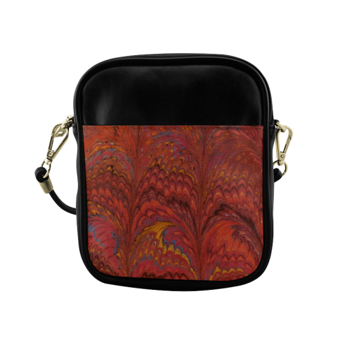 Vintage Marbleized Coral Sling Bag (Model 1627)