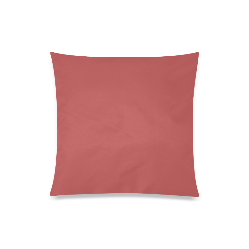 Cranberry Color Accent Custom Zippered Pillow Case 20"x20"(Twin Sides)