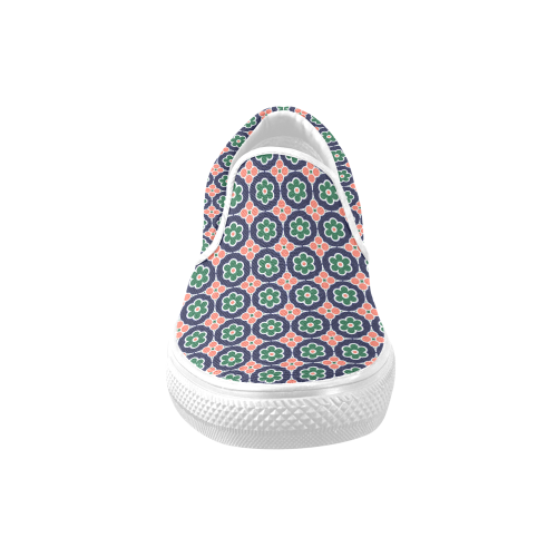 Iberian Mosaic Women's Unusual Slip-on Canvas Shoes (Model 019)