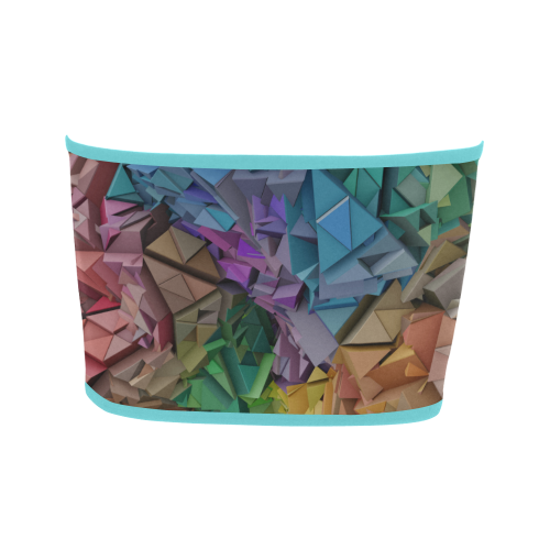 Colorful Abstract Geometric 3d Low Poly Blocks Bandeau Top