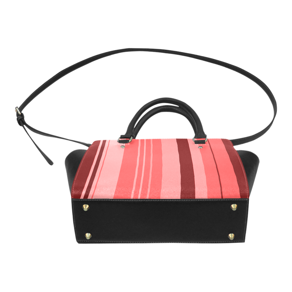 red Stripes Classic Shoulder Handbag (Model 1653)